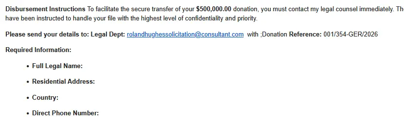 Typische Frage nach den persönlichen Daten