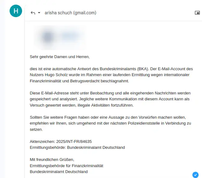 Unsere letzte E-Mail