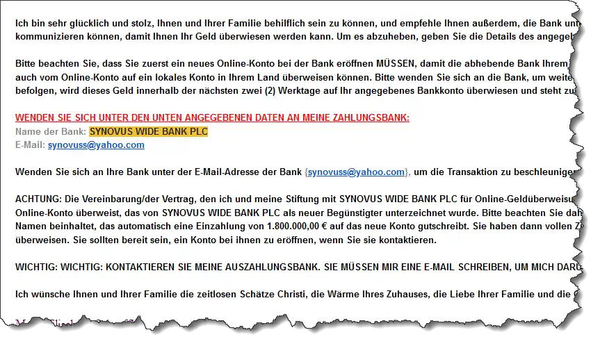 Jetzt geht es zur Bank