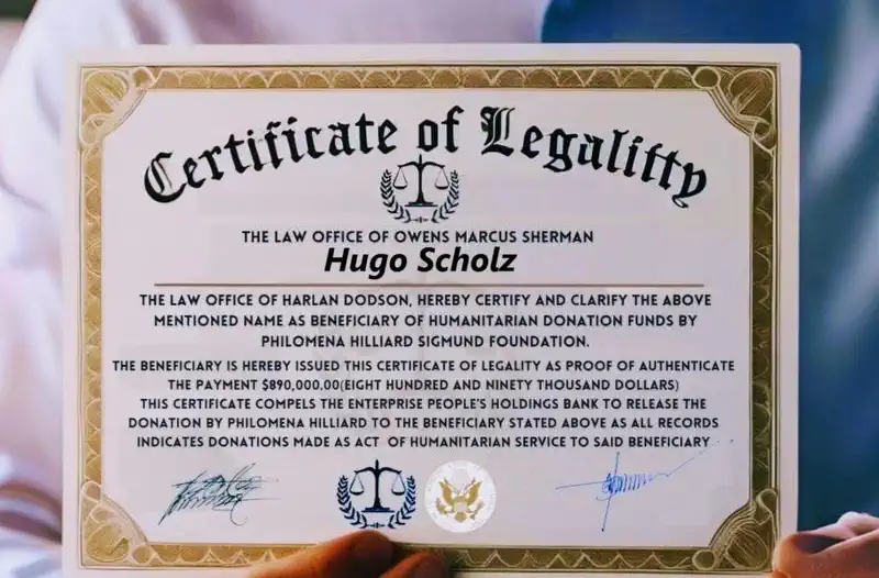 Certificate of Legality