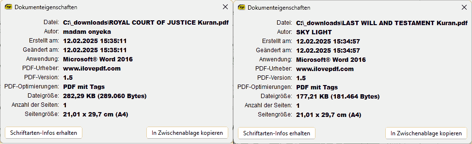 Meta-Daten der PDF-Dateien