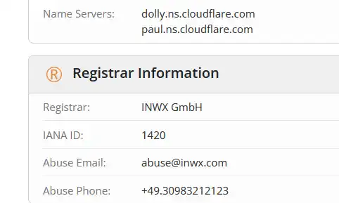 Whois der Webseite
