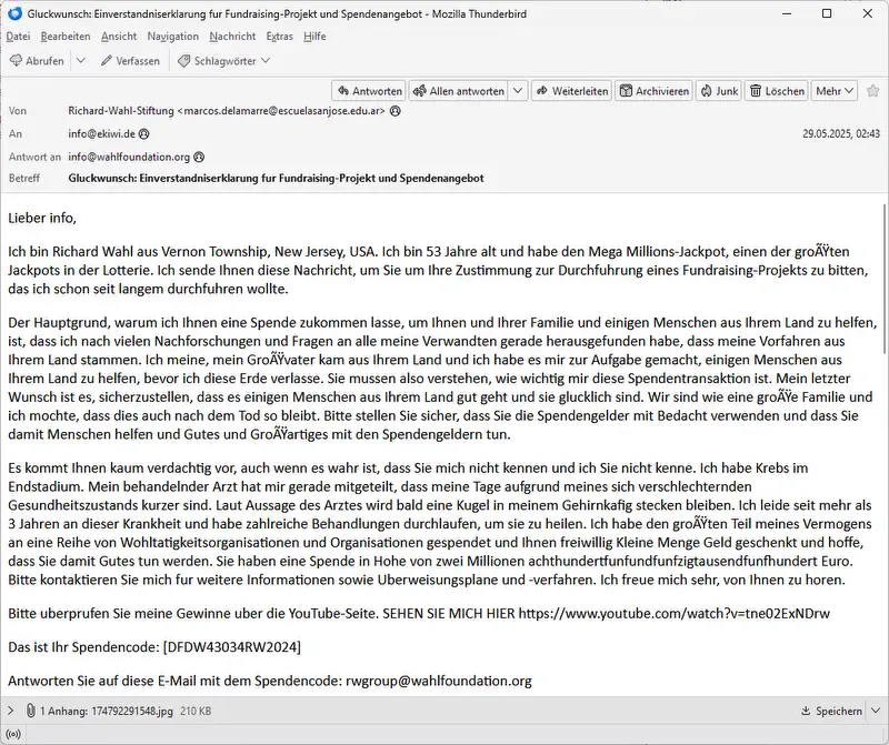 Mal wieder eine sehr lange E-Mail