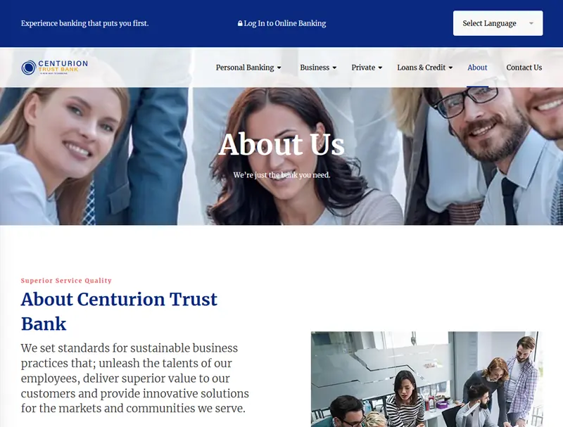 Die Fake-Webseite der Bank