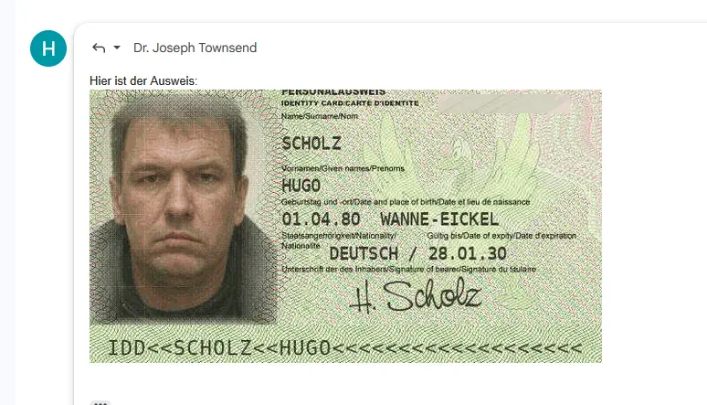 Ausweis mit Bundeshuhn