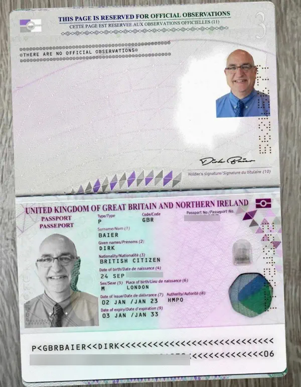 Der Ausweis von Dirk