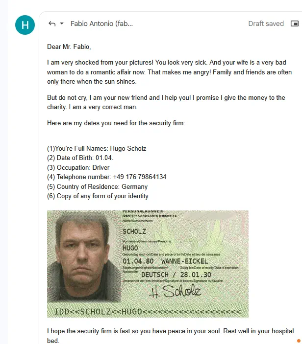 Hugo bietet seine Hilfe an